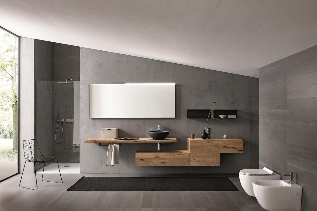 Mobili bagno in rovere Old Wood 3 di Loetrà