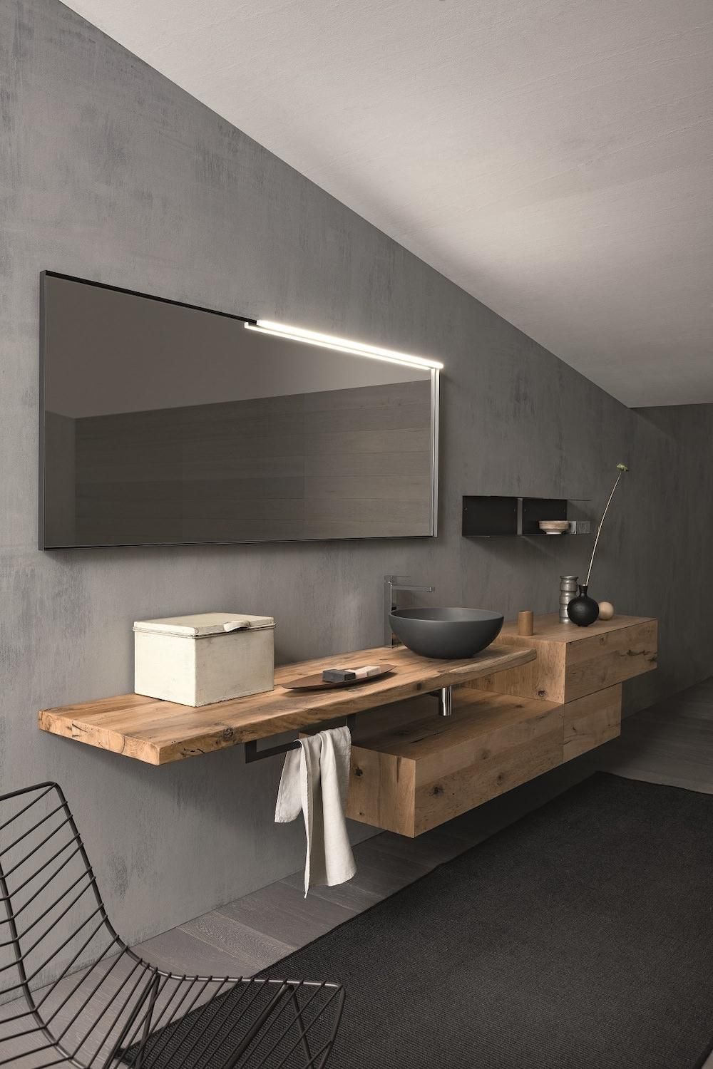 Mobili bagno in rovere Old Wood 3 di Loetrà