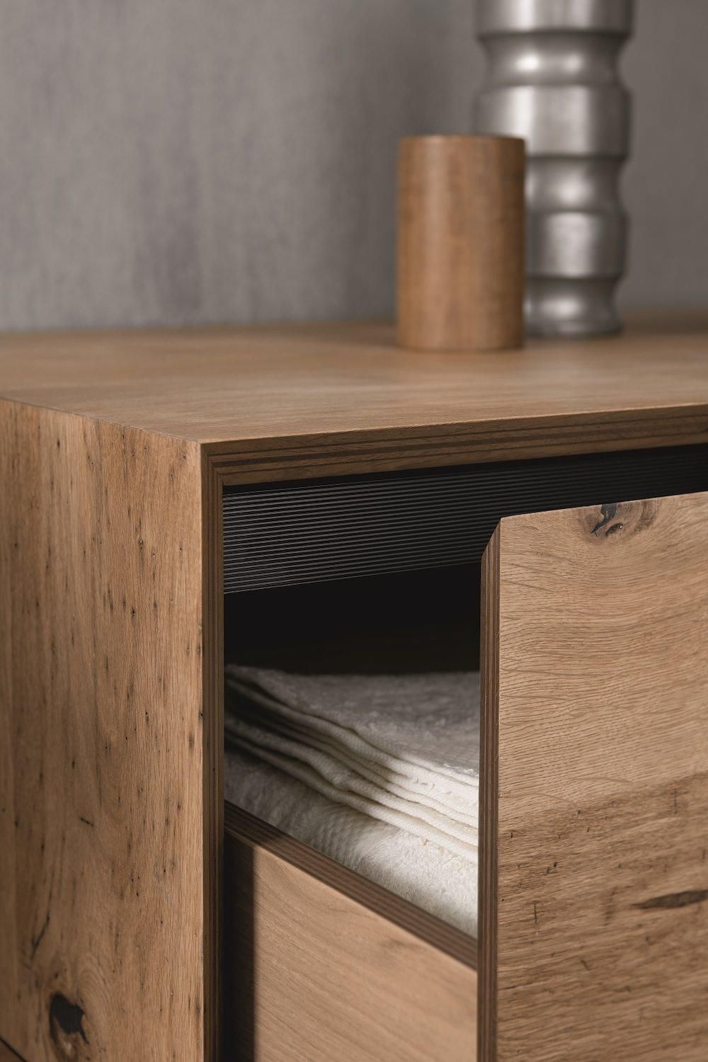 Mobili bagno in rovere Old Wood 3 di Loetrà