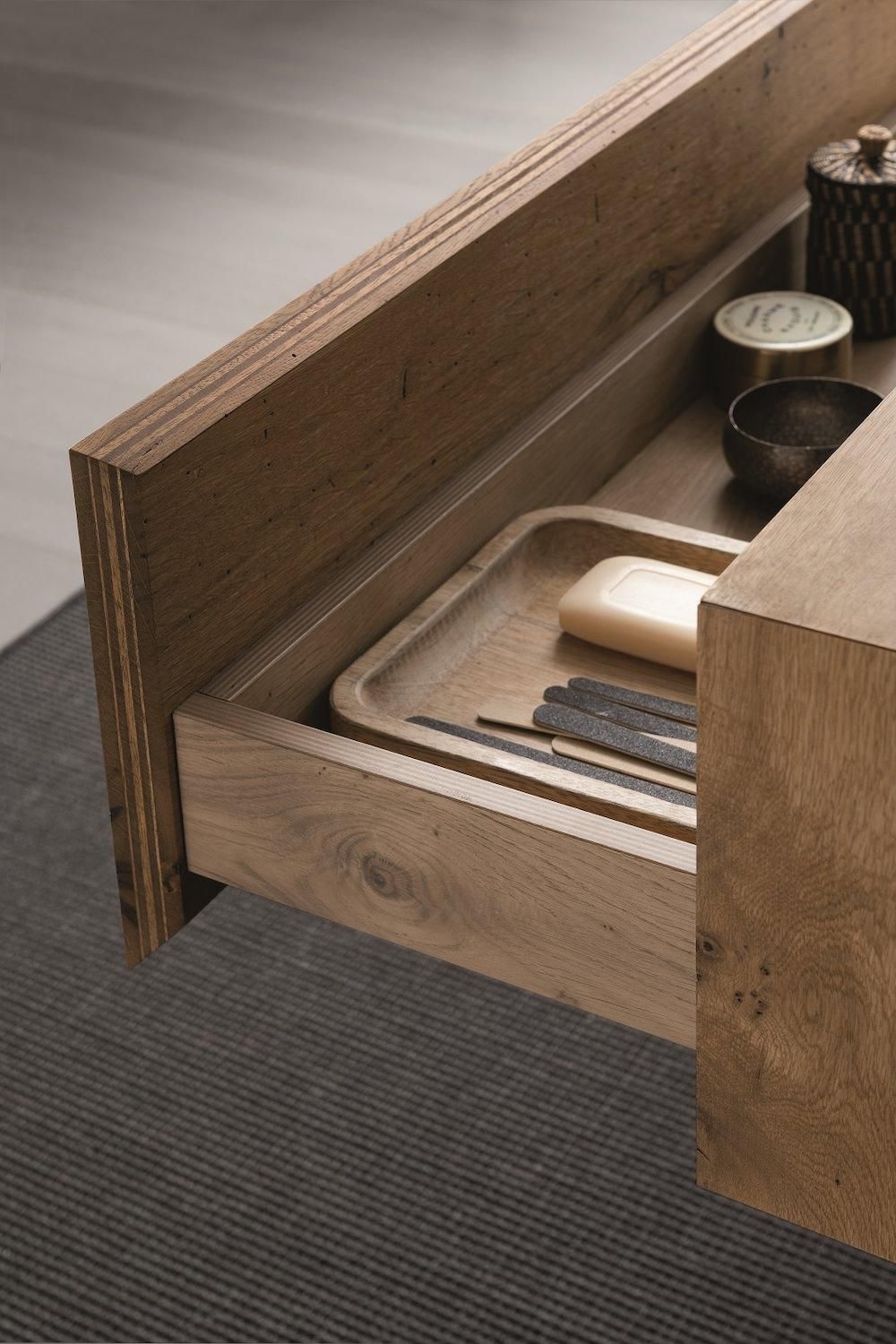 Mobili bagno in rovere Old Wood 3 di Loetrà