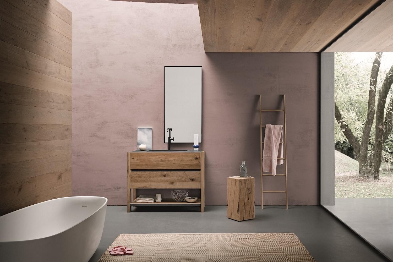 Mobili bagno in rovere Old Wood 5 di Loetrà