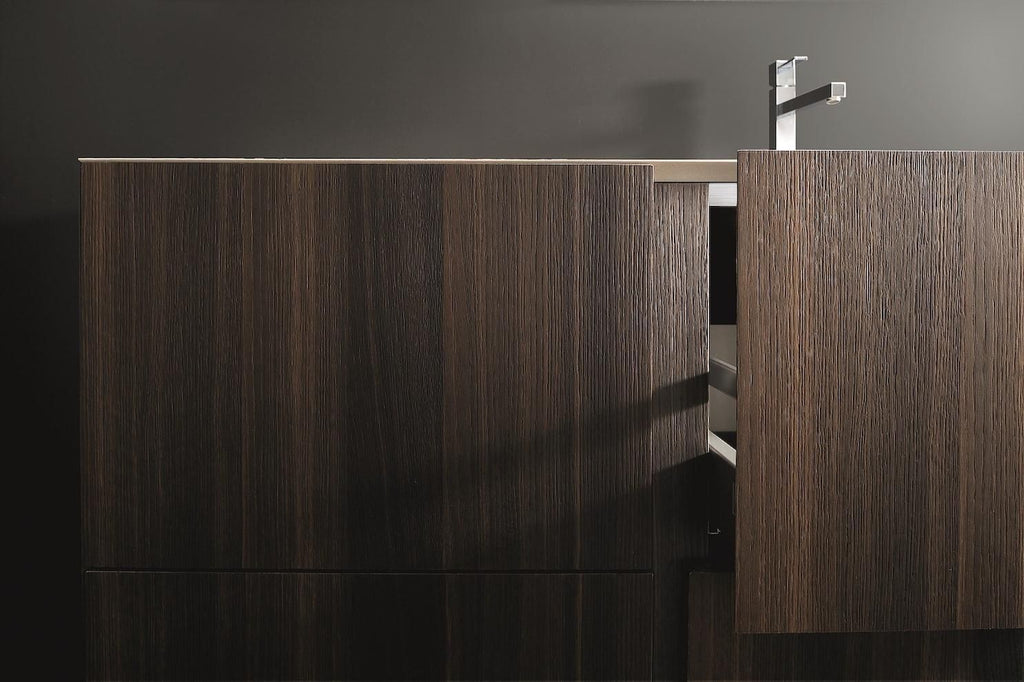 Set mobili bagno in rovere Crono 1 di Loetrà