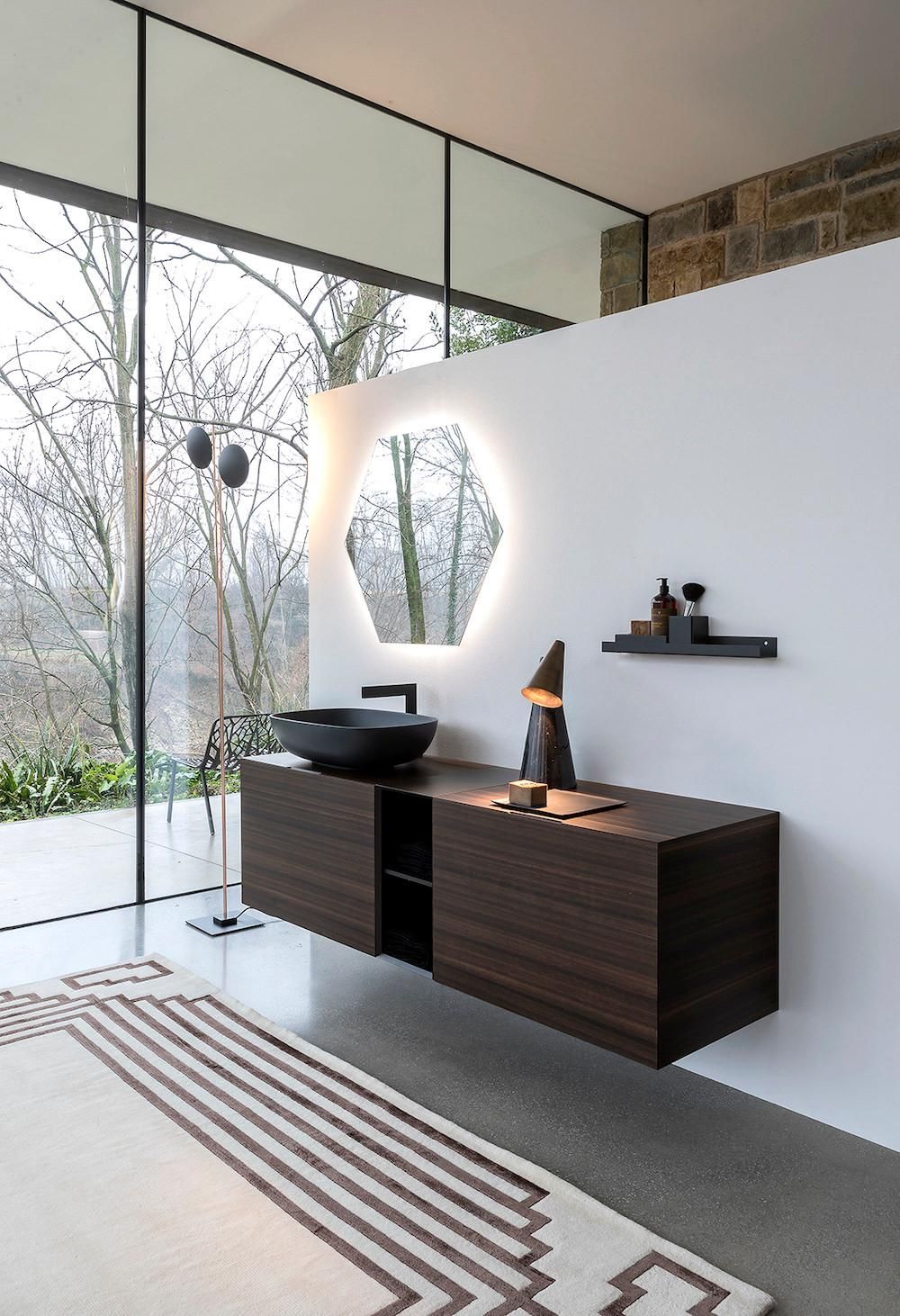 Mobili bagno in legno Qubo 1 di Loetrà