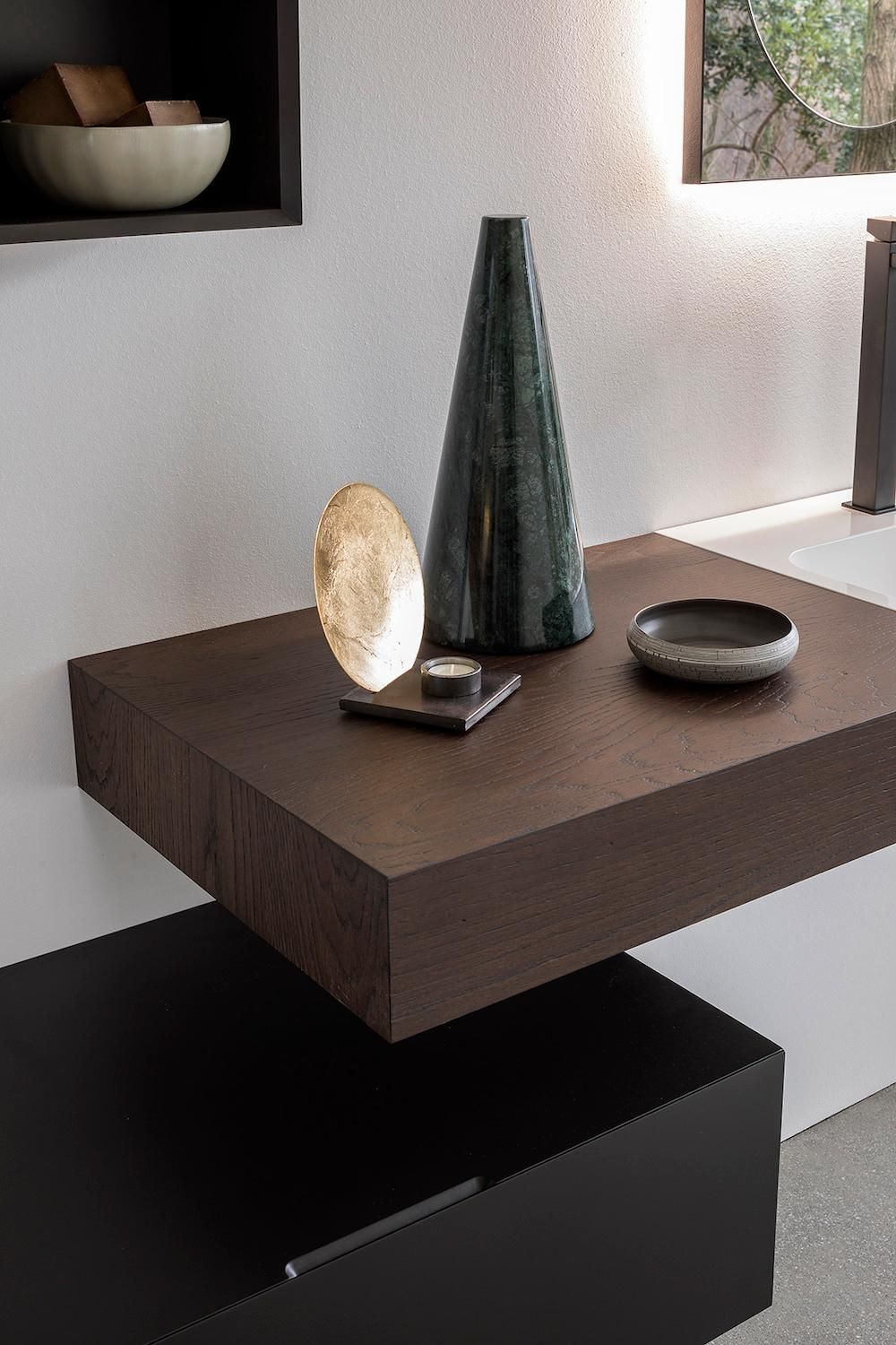 Mobili bagno in legno Qubo 2 di Loetrà