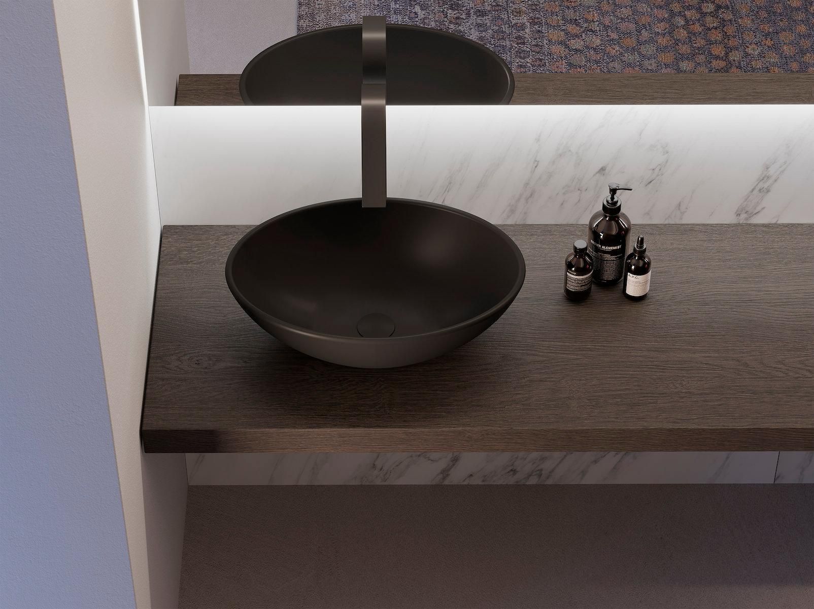 Mobili bagno in rovere Qubo 3 di Loetrà