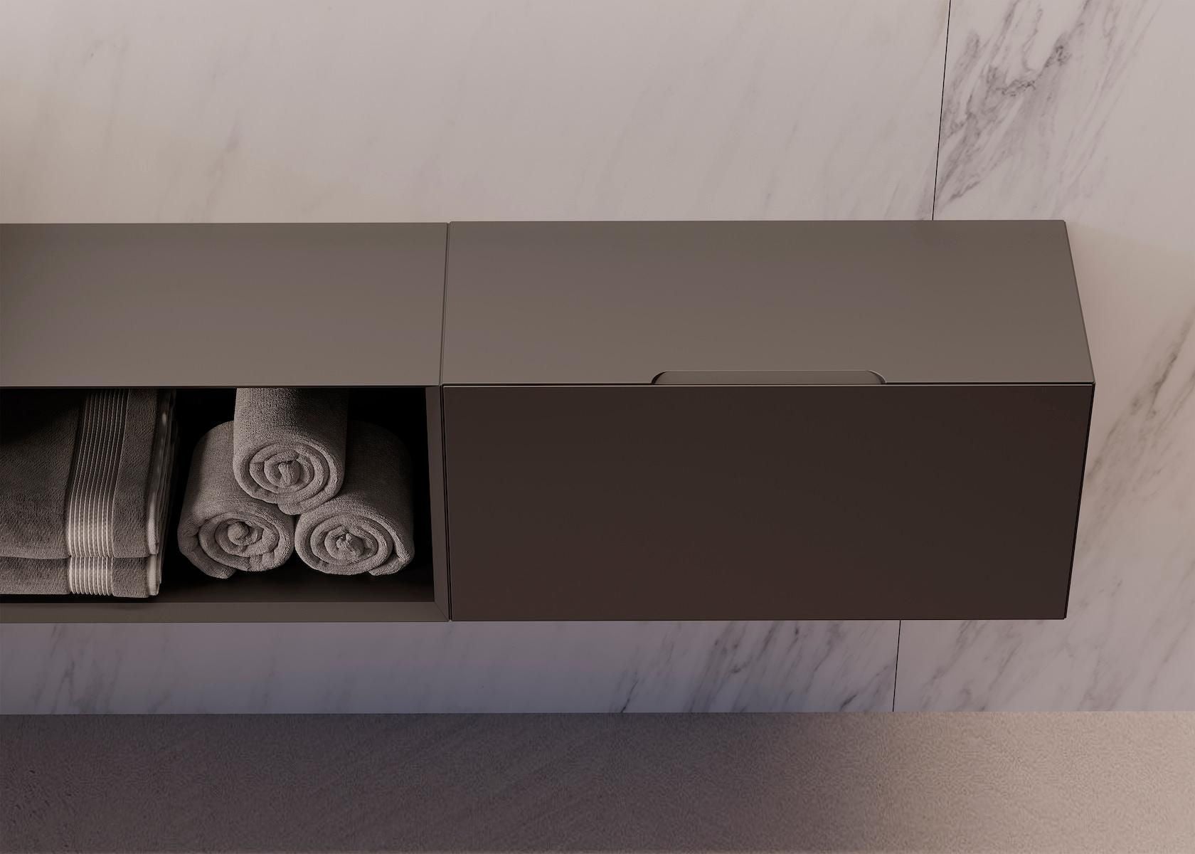 Mobili bagno in rovere Qubo 3 di Loetrà