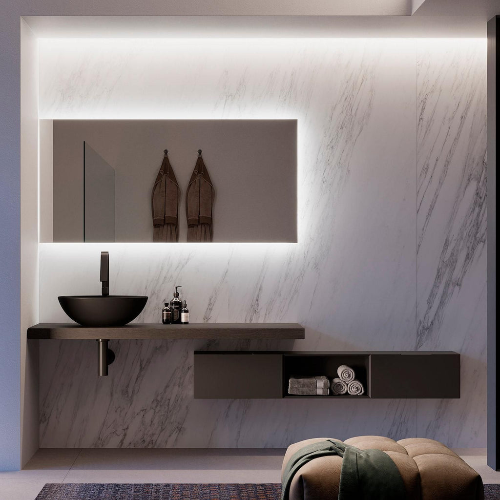 Mobili bagno in rovere Qubo 3 di Loetrà