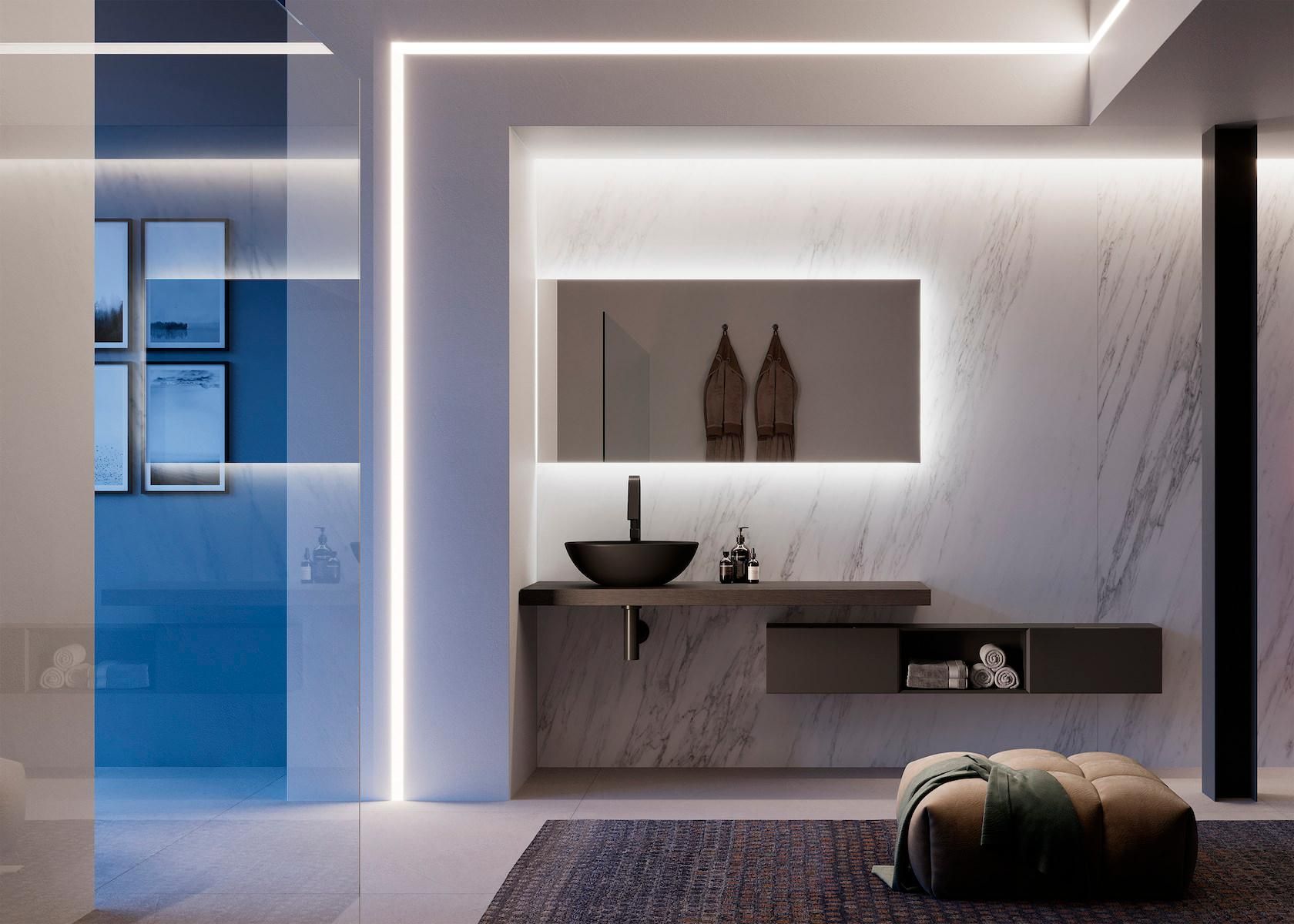 Mobili bagno in rovere Qubo 3 di Loetrà