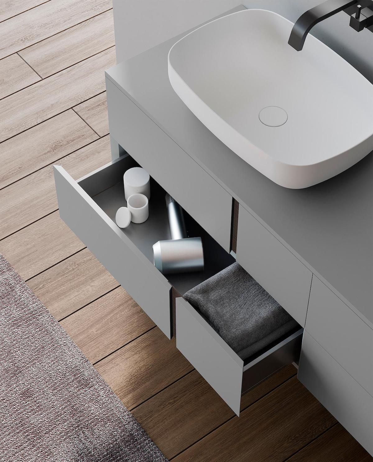 Mobili bagno moderni Esigo 1 di Loetrà