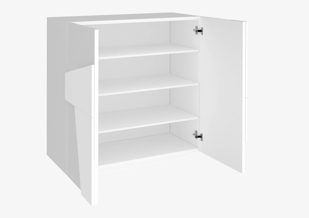 Scarpiera design a due ante e 4 ripiani Taylor White