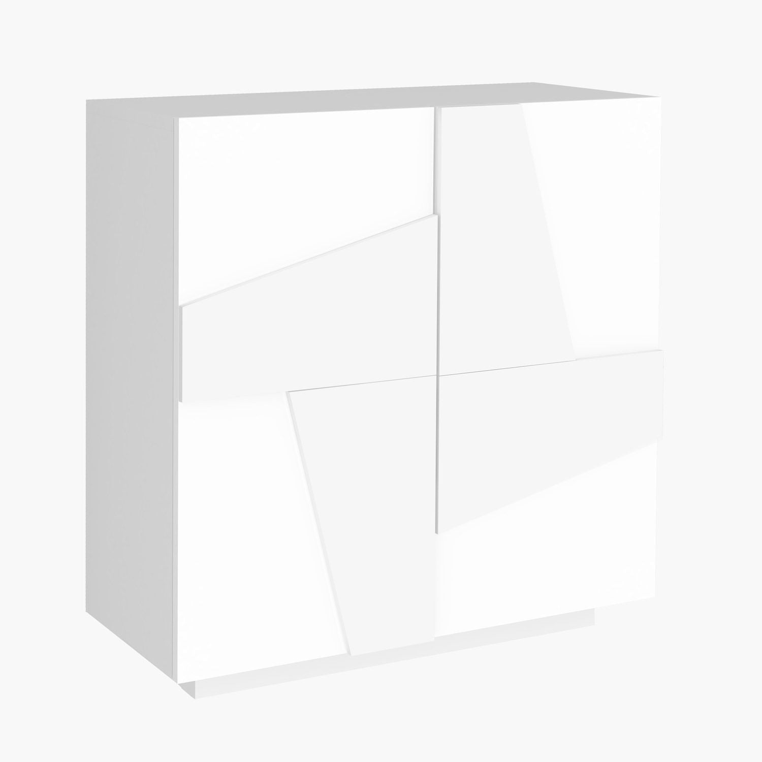 Scarpiera design a due ante e 4 ripiani Taylor White