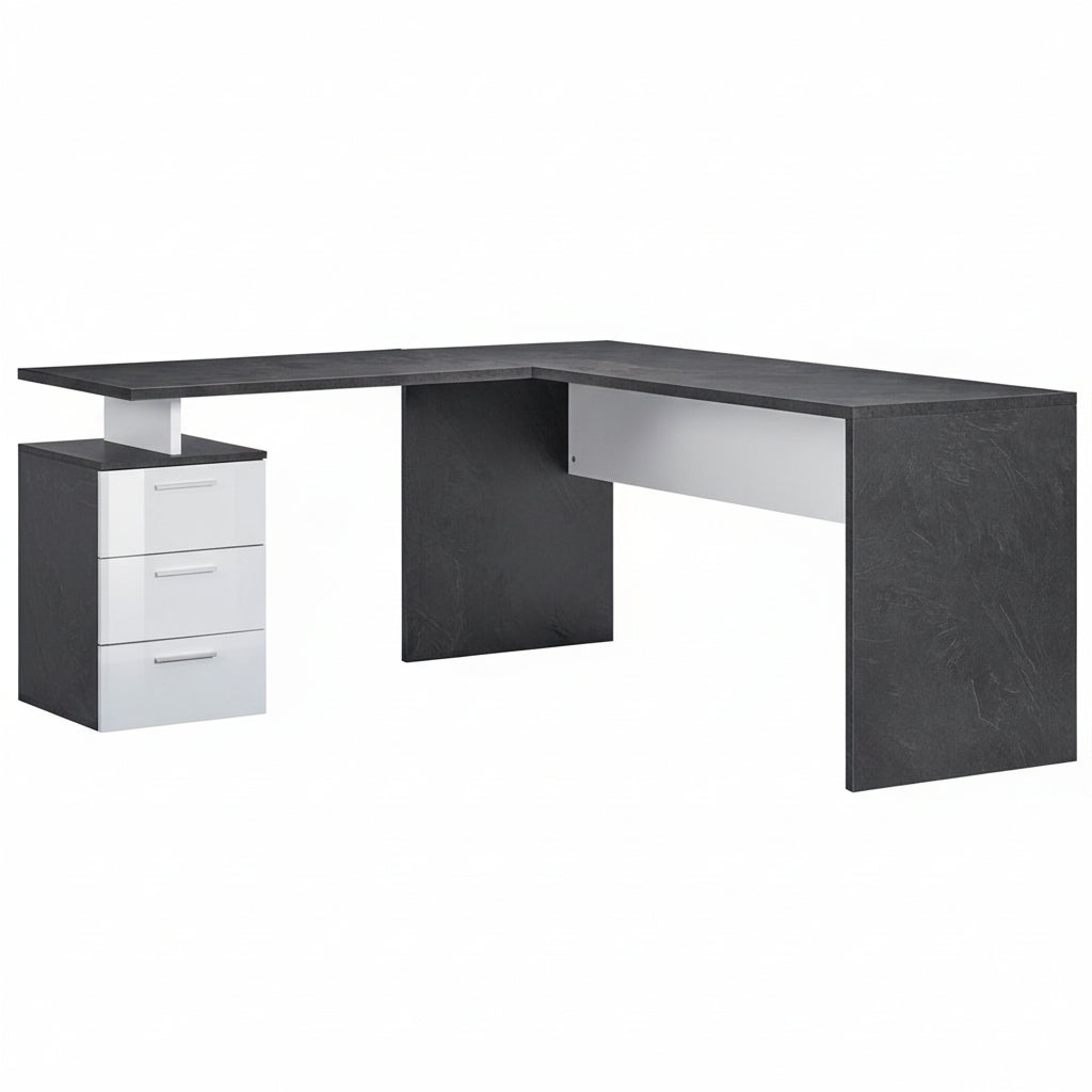 Scrivania angolare design Naomi BiColor