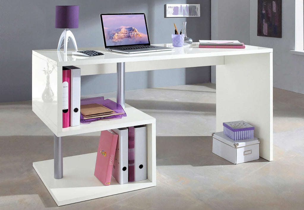 Scrivania con libreria salvaspazio Lionel White