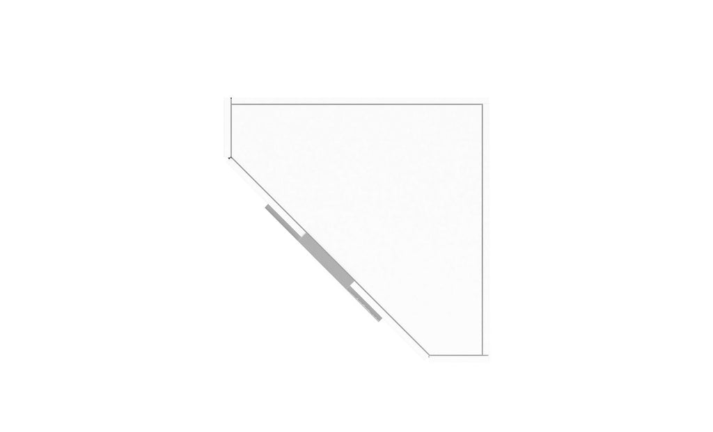 Scrivania angolare a scomparsa con libreria Geometry