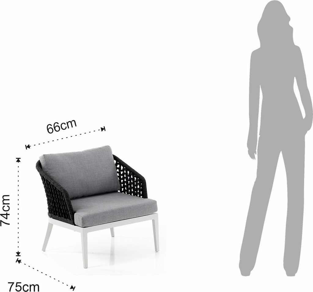 Salotto da giardino moderno in alluminio Colorado