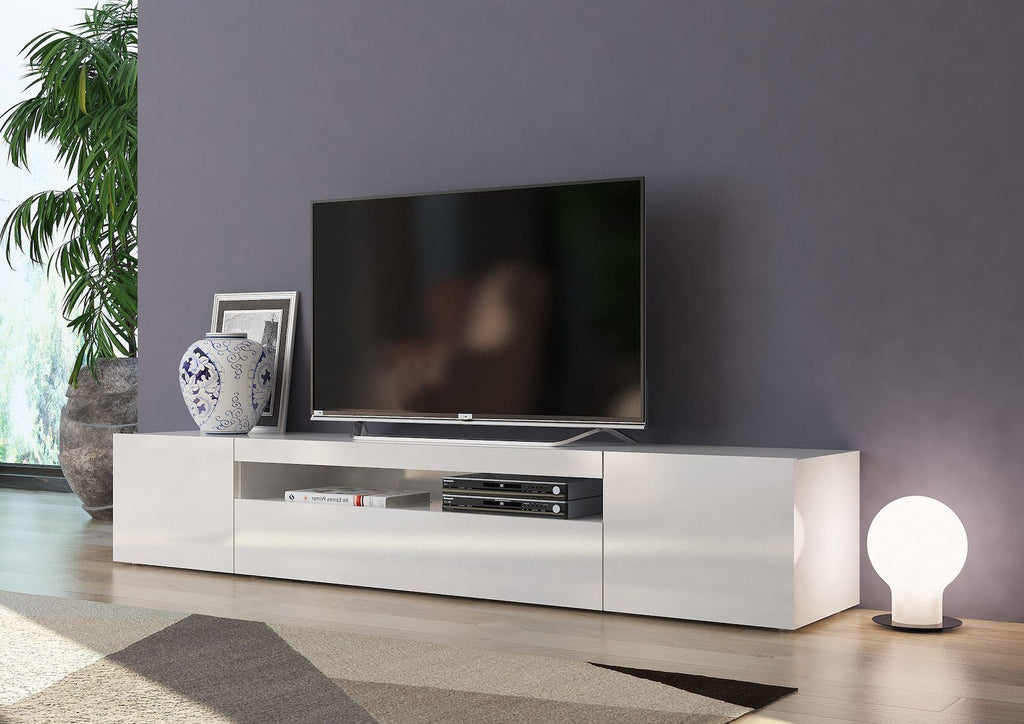 Mobile porta TV in legno L200 cm Bandol White
