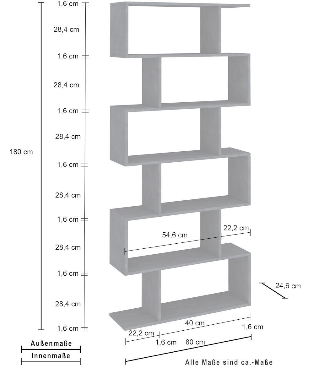 Scaffale libreria per casa o ufficio Lombard Report