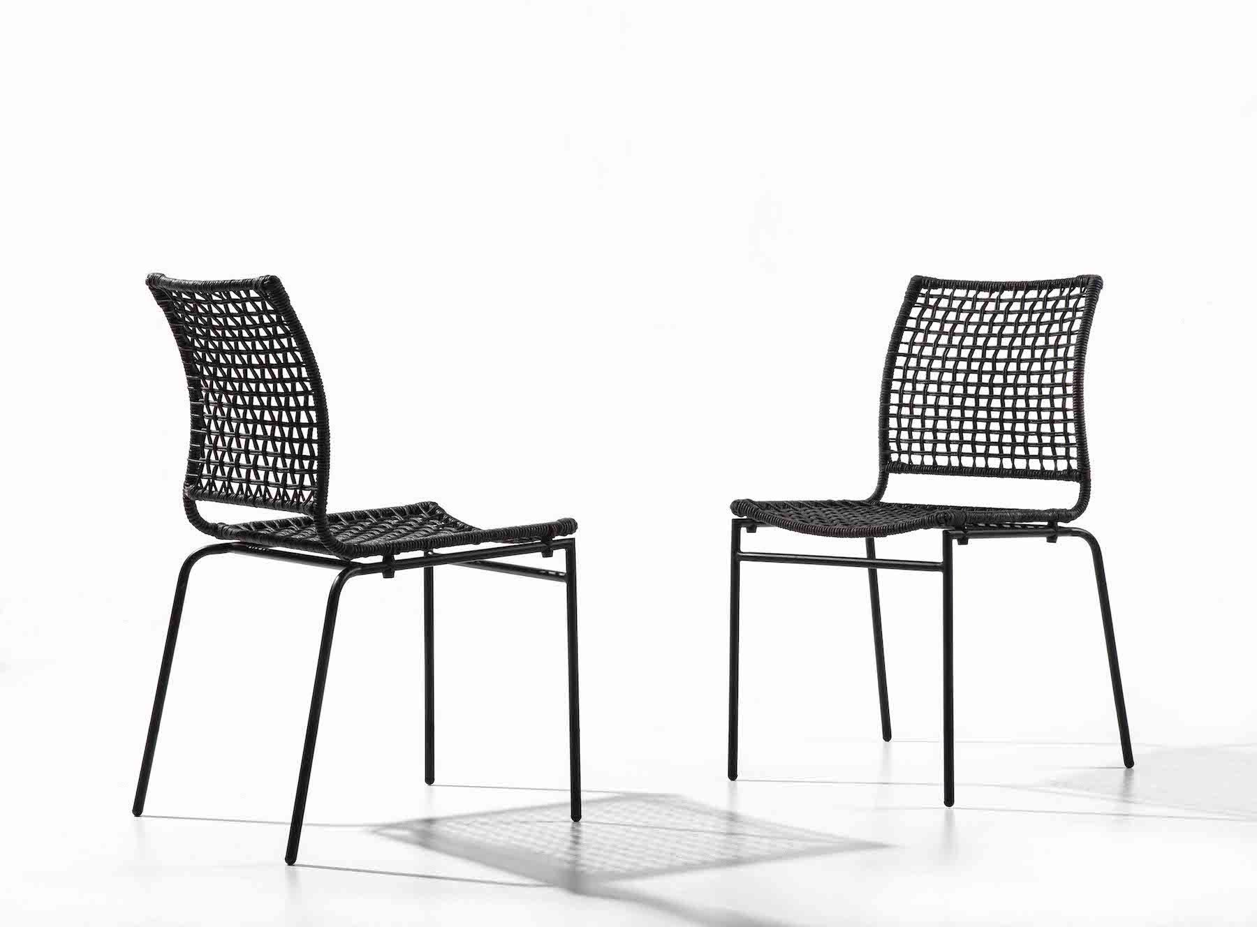 Sedie impilabili Apollonia in corda di juta intrecciata