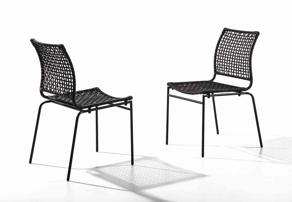 Sedie impilabili Apollonia in corda di juta intrecciata