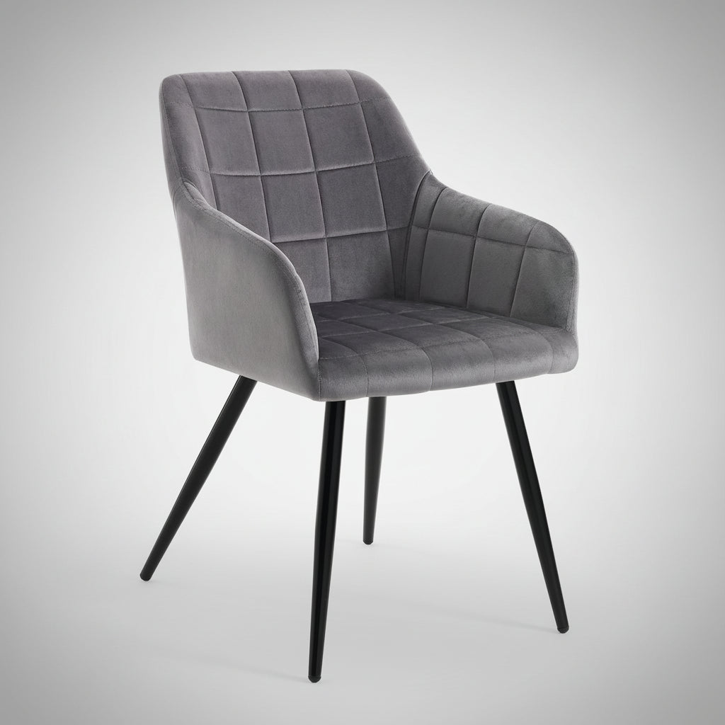 Coppia sedie imbottite per sala da pranzo Ferrand Grey