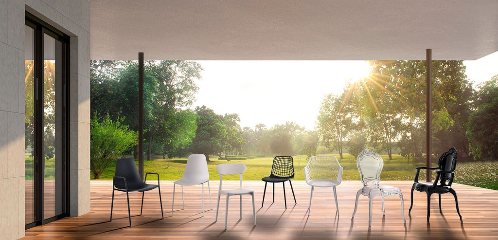 Set 4 sedie cucina da esterno / interno Filotea Grey