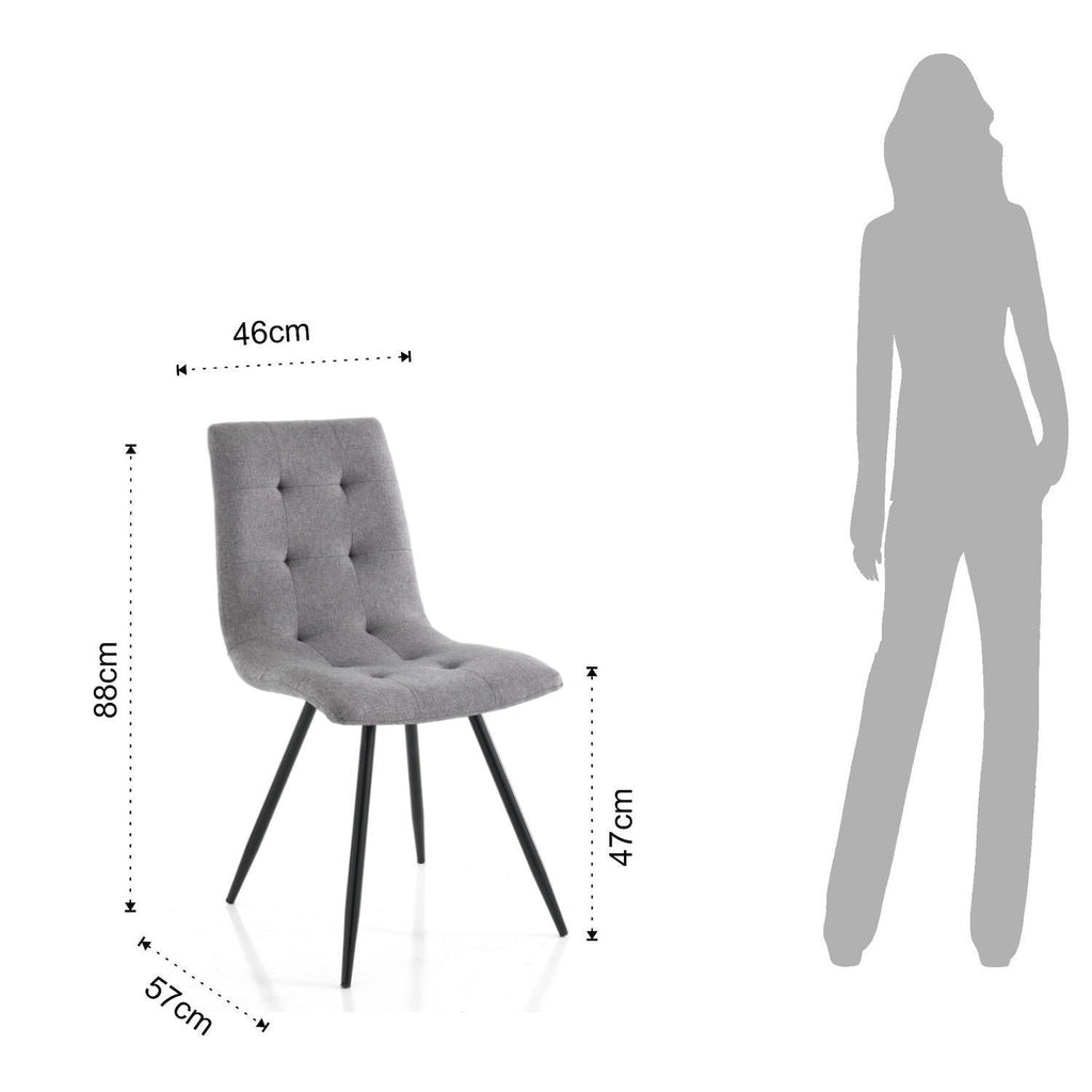 Set 4 sedie imbottite moderne Nayara