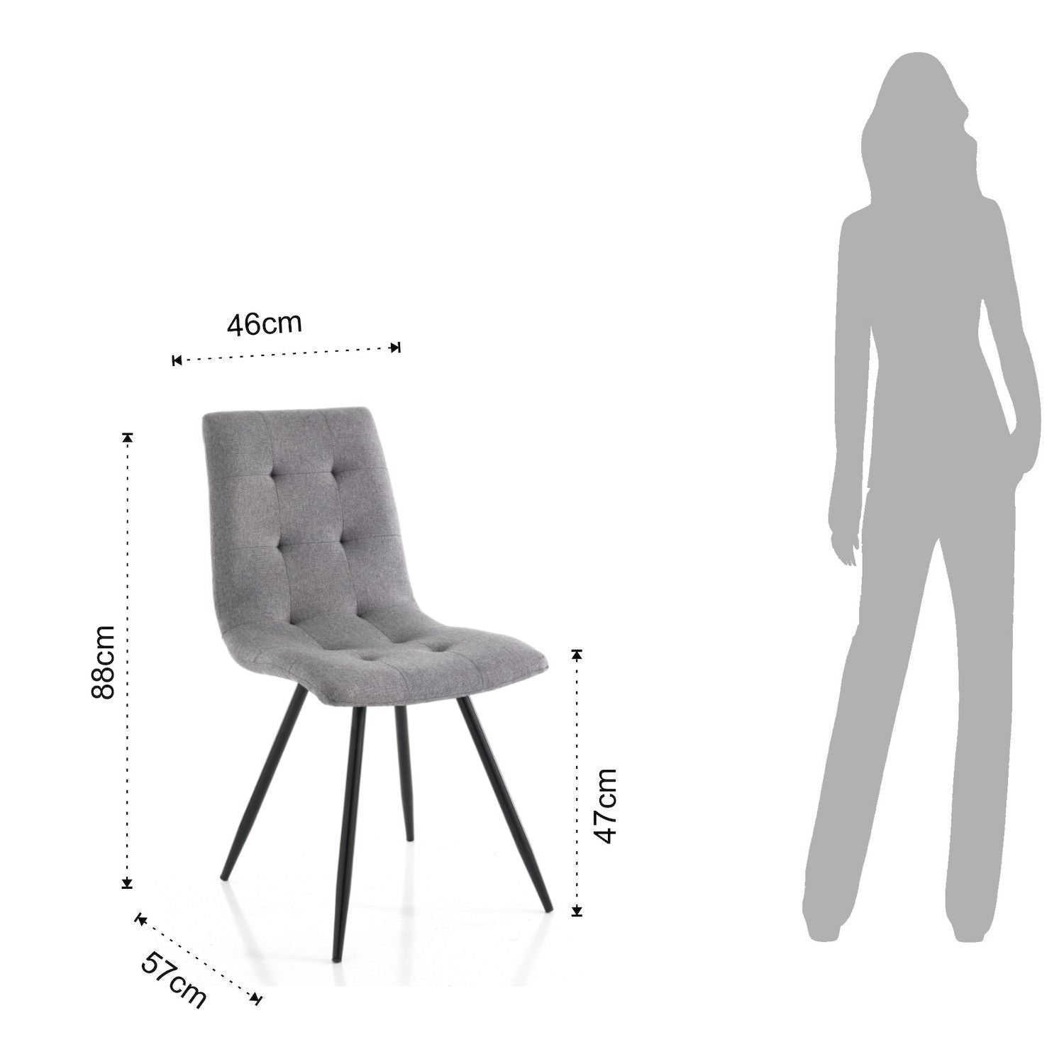 Set 4 sedie imbottite moderne Nayara