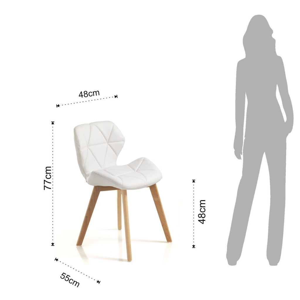 Coppia sedie imbottite per sala da pranzo Eleanor White