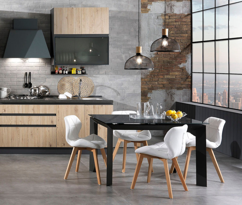 Coppia sedie imbottite per sala da pranzo Eleanor White