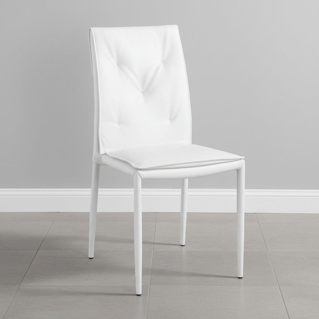 Set 4 sedie impilabili design moderno Drummor White