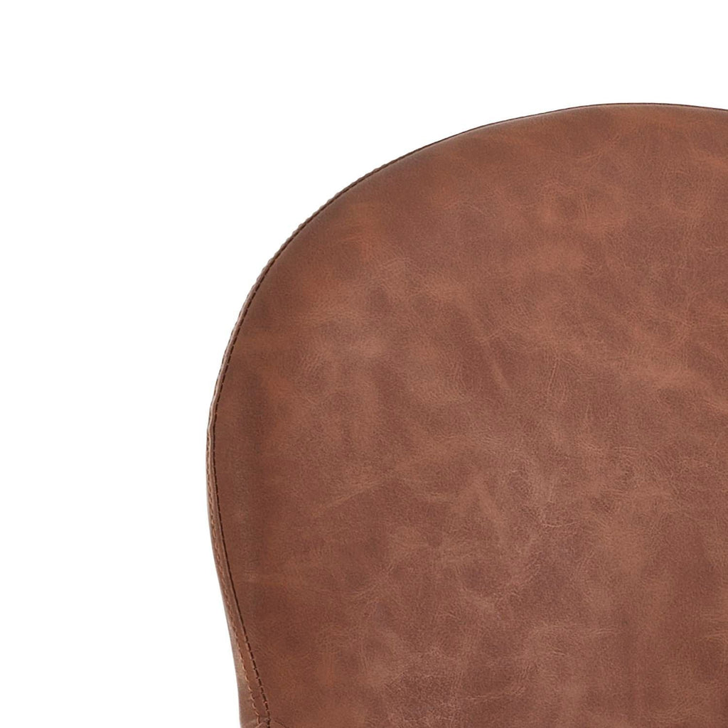 Set 4 sedie imbottite in pelle sintetica vintage Virva