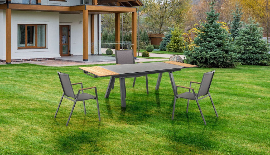 Coppia sedie con braccioli impilabili da giardino Nicoline