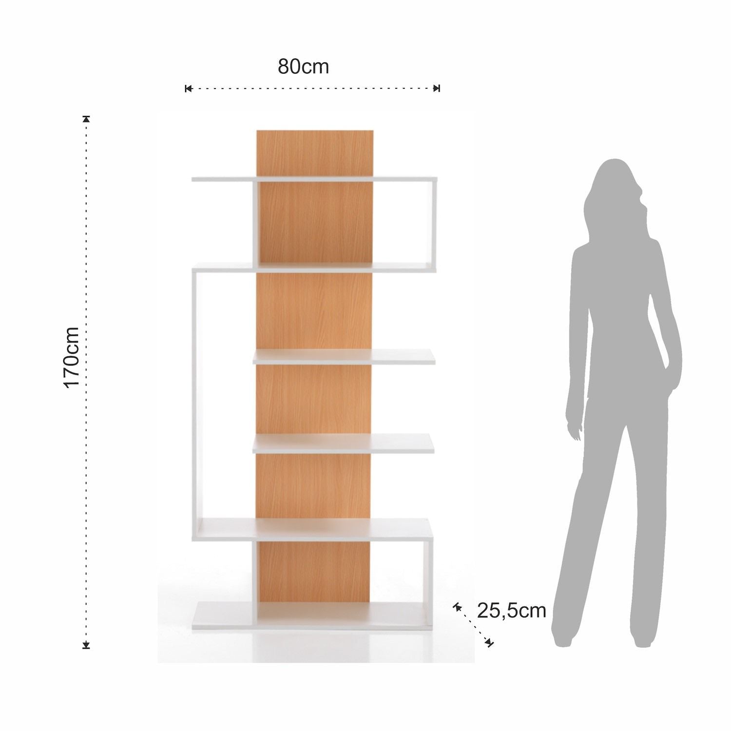 Libreria verticale a colonna design moderno Beryl