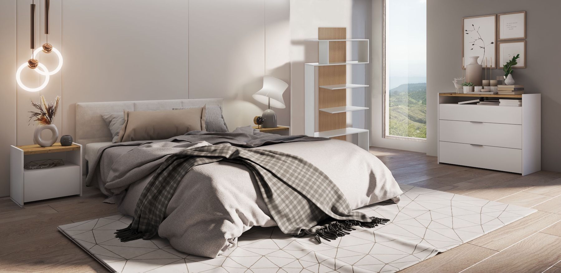 Libreria verticale a colonna design moderno Beryl