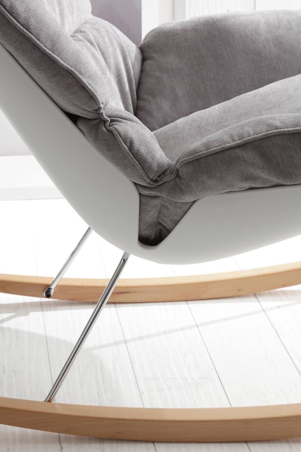 Poltrona a dondolo moderna per salotto o camera Randers