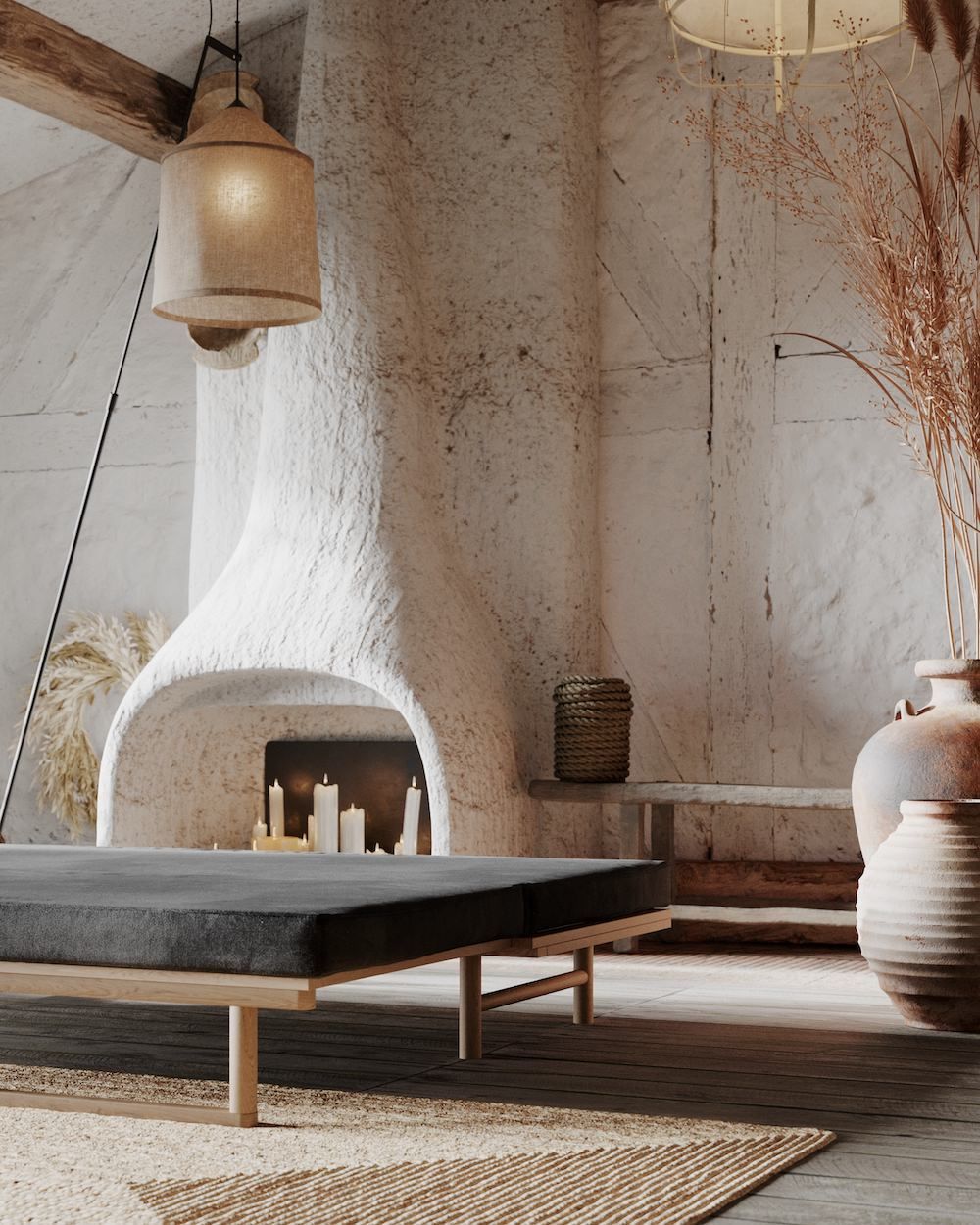 Divano letto in legno naturale Mikkeli