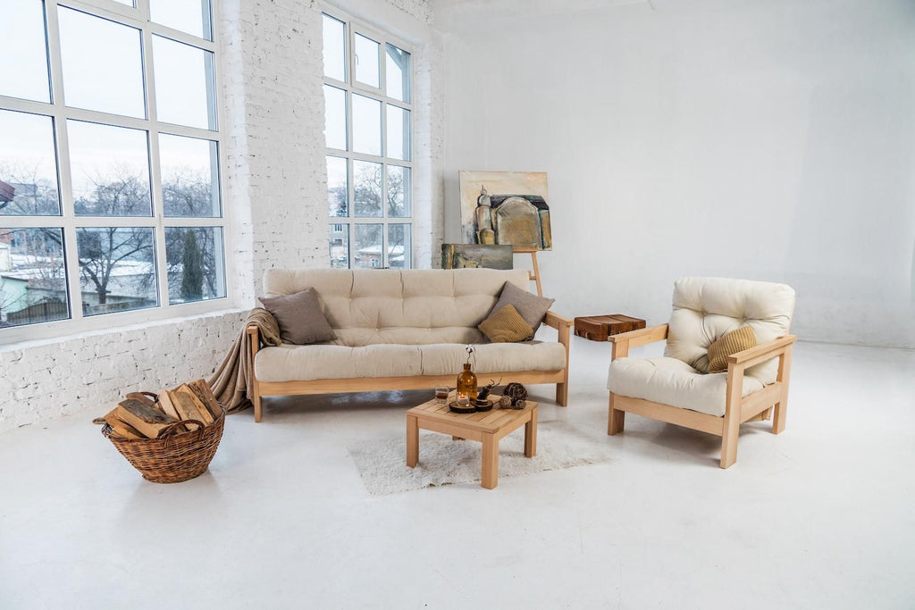 Divano letto in legno massello di faggio Kolari