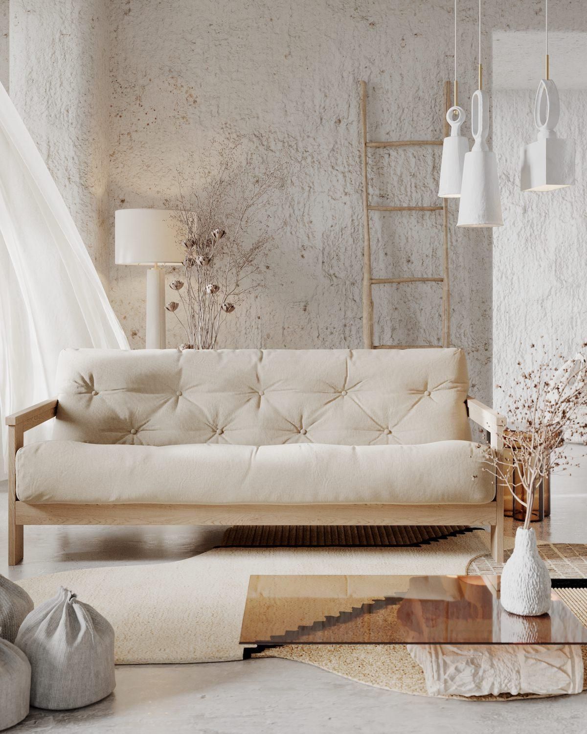 Divano letto in legno massello di faggio Kolari