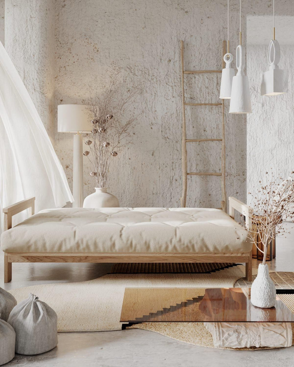 Divano letto in legno massello di faggio Kolari