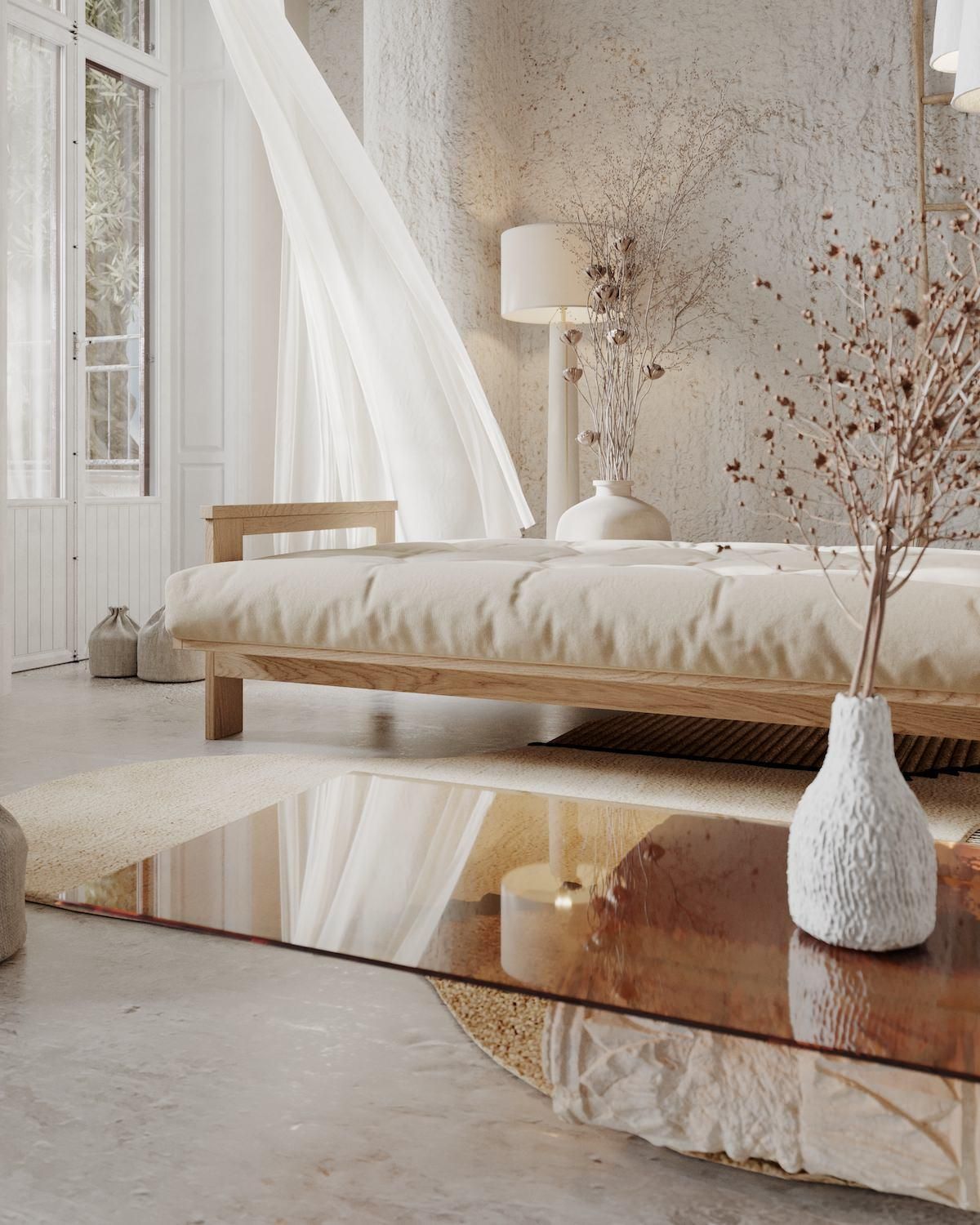 Divano letto in legno massello di faggio Kolari