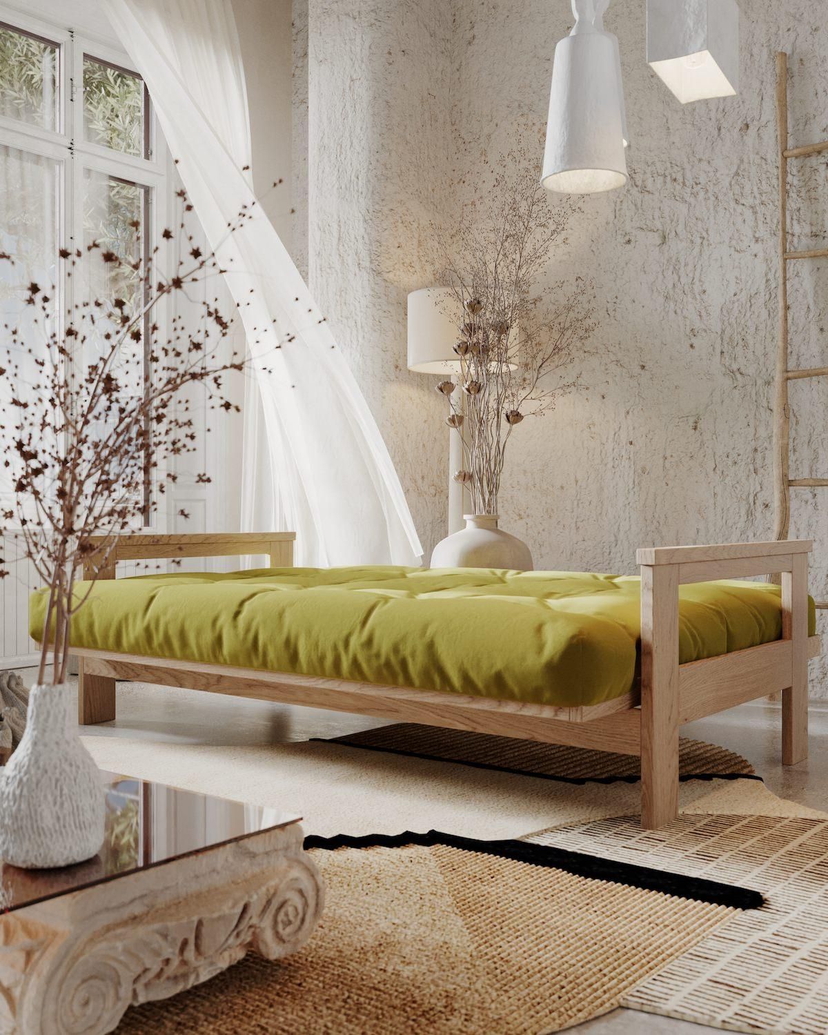 Divano letto in legno massello di faggio Kolari