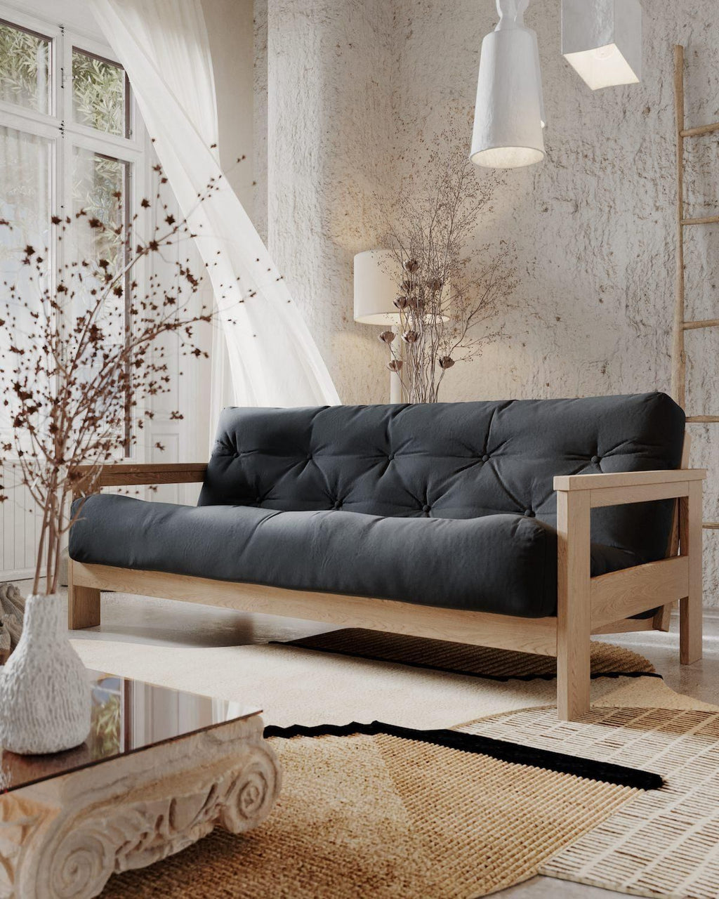 Divano letto in legno massello di faggio Kolari