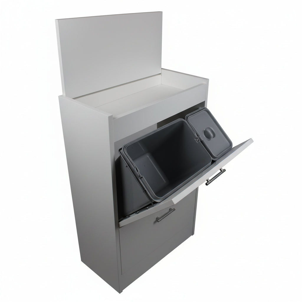 Mobile raccolta differenziata Gea in legno 4 secchi