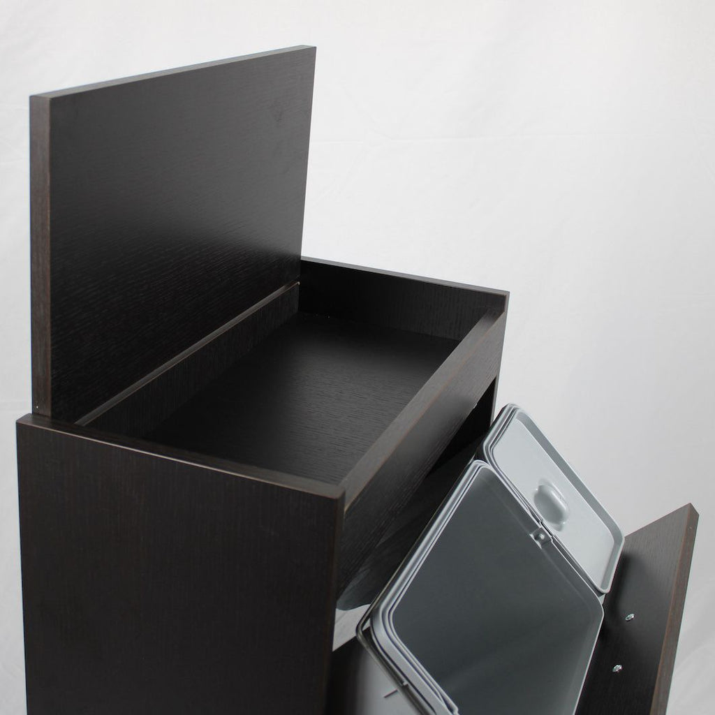 Mobile raccolta differenziata Gea in legno 4 secchi