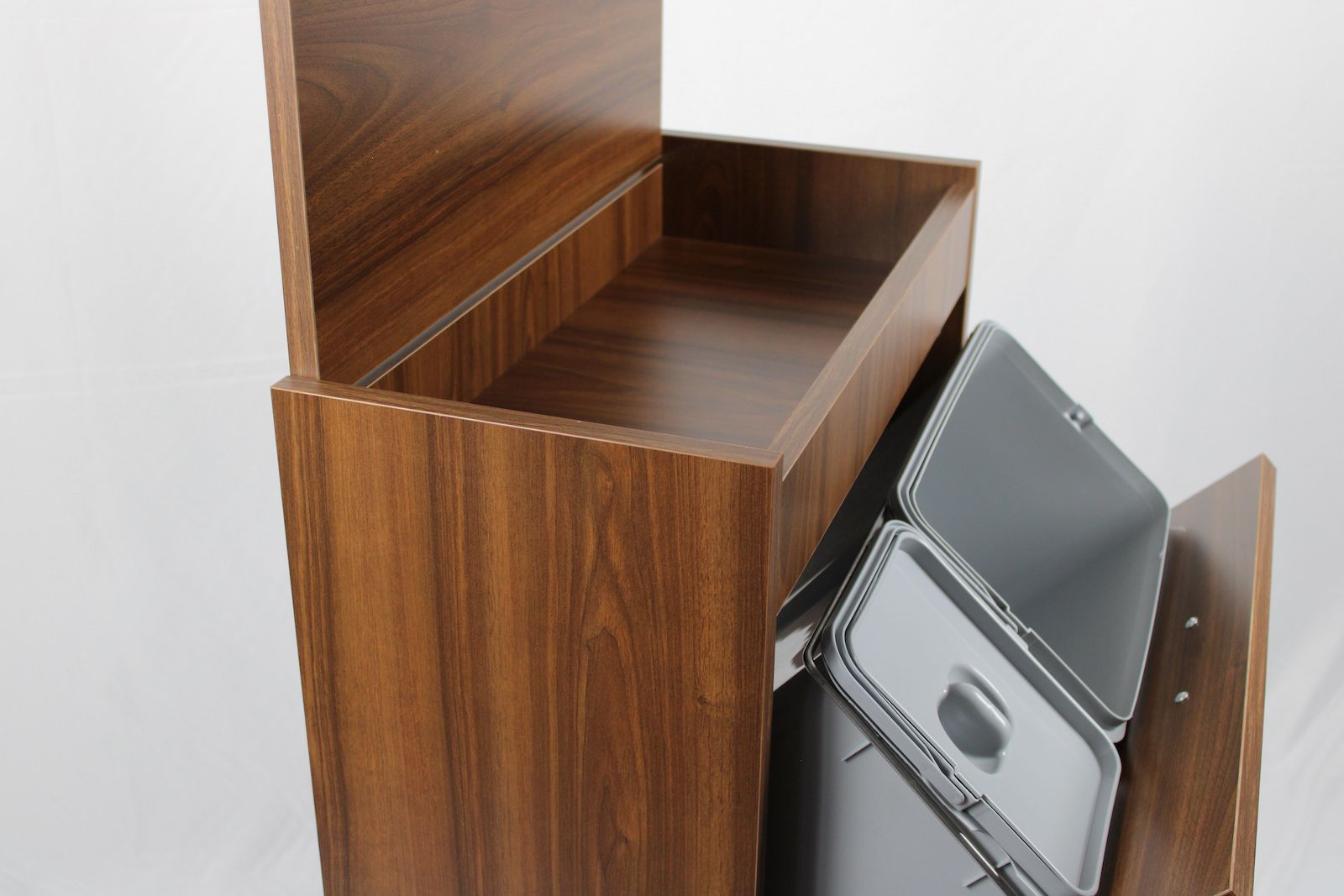 Mobile raccolta differenziata Gea in legno 4 secchi