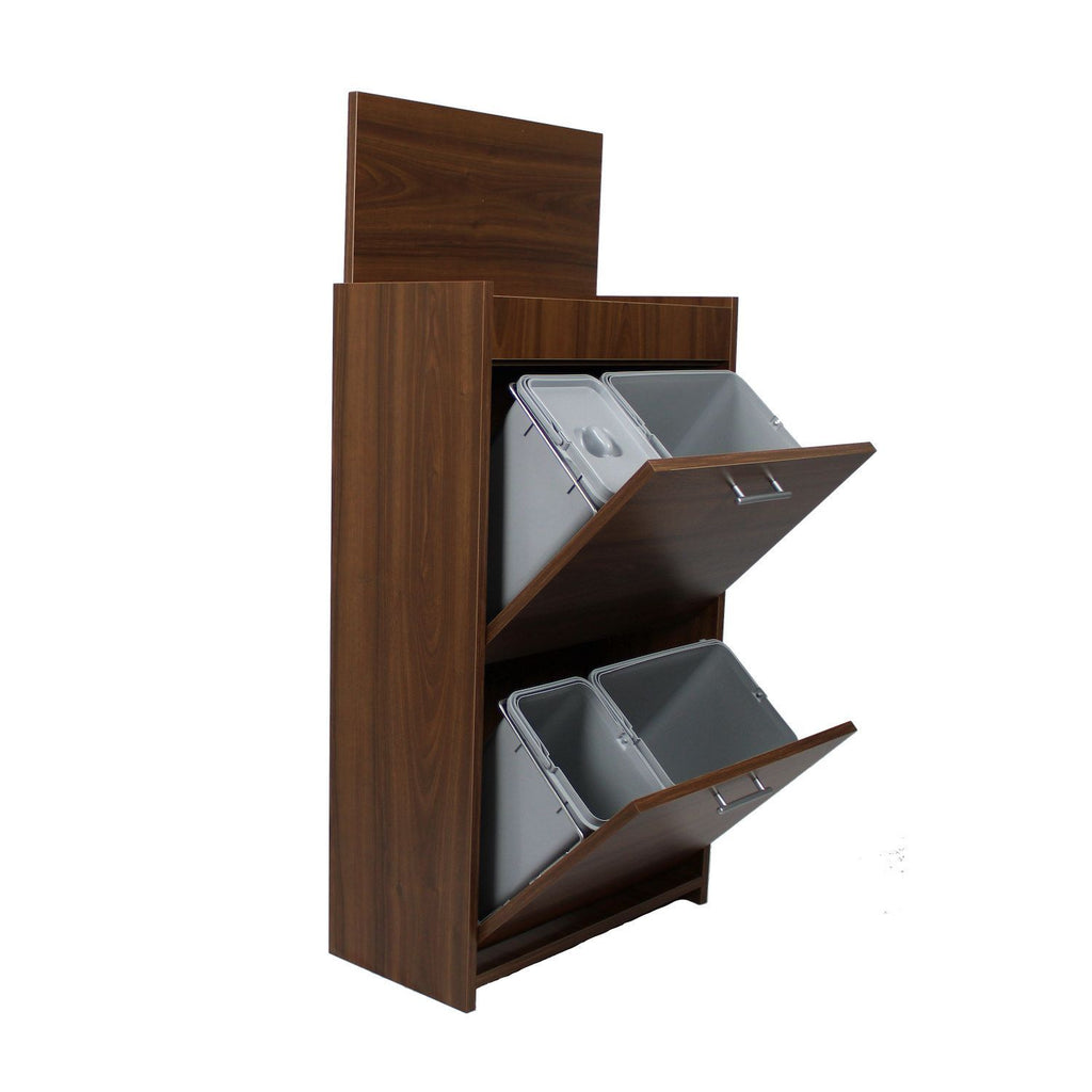 Mobile raccolta differenziata Gea in legno 4 secchi