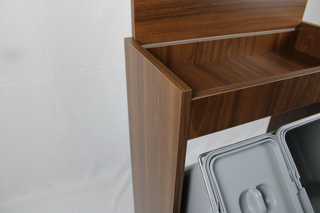 Mobile raccolta differenziata Gea in legno 4 secchi