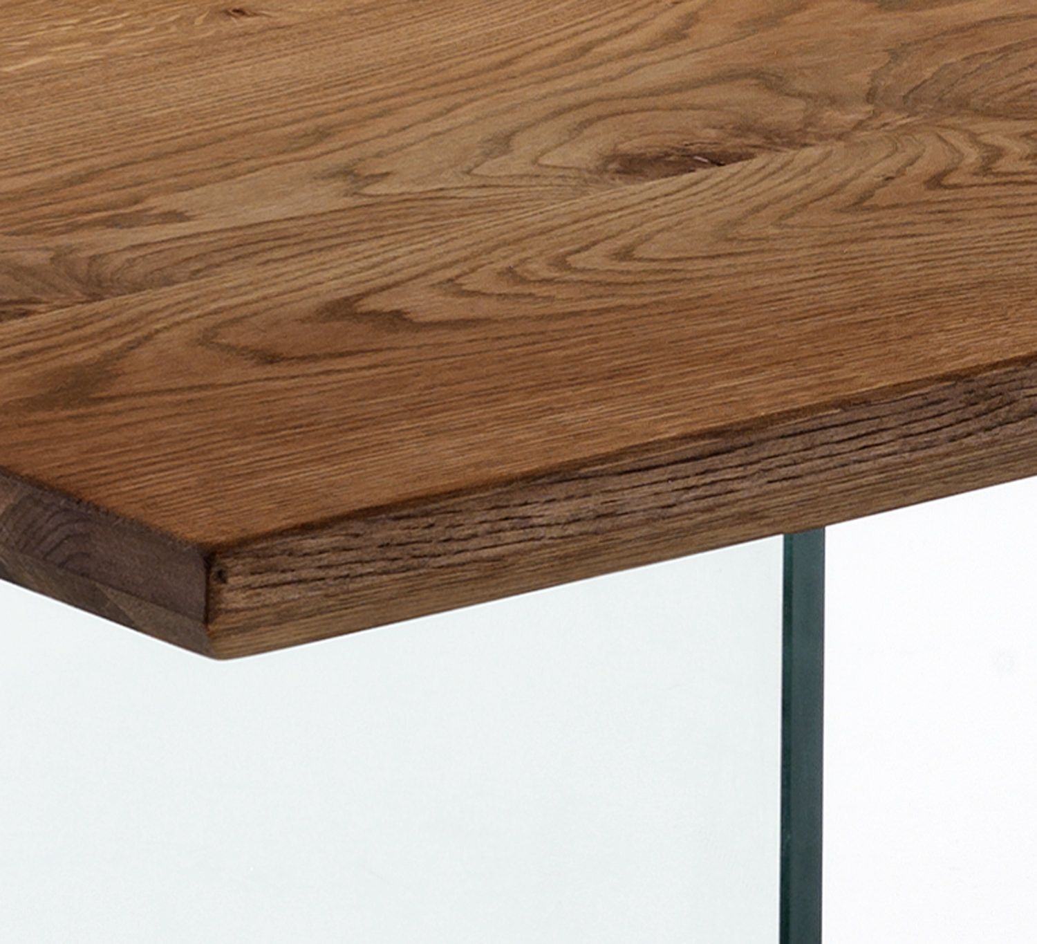 Tavolo scrivania in vetro e legno massello Tero