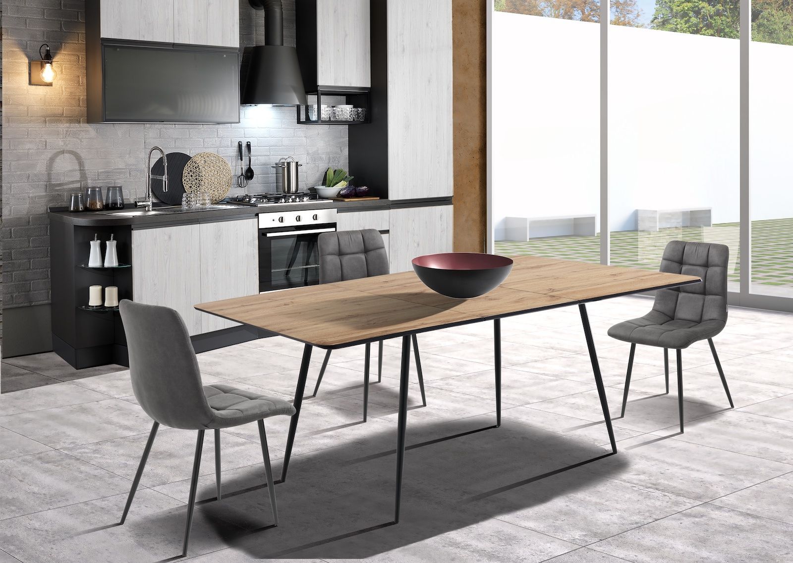 Tavolo da cucina piccolo allungabile 120x80 cm Rasmus