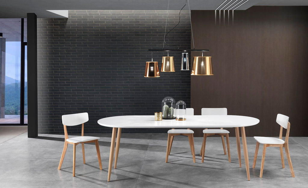 Tavolo rotondo allungabile in legno Elmer